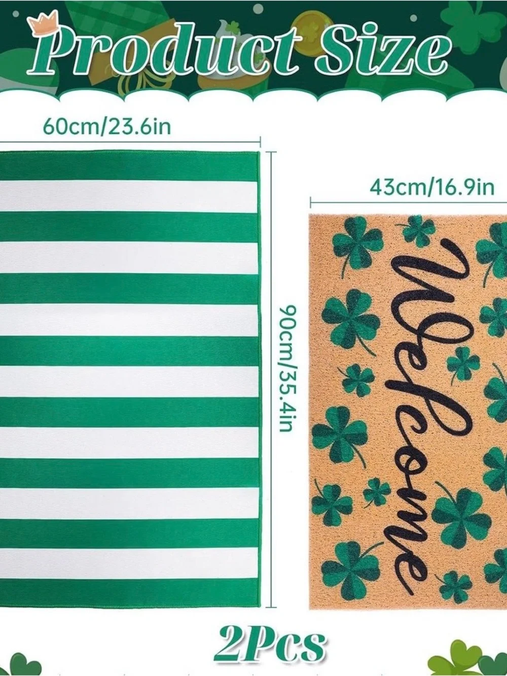 Welcome Shamrock Doormat